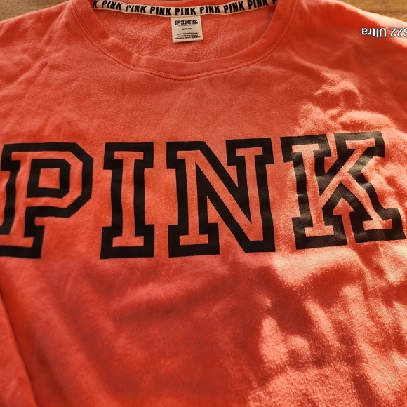 Victoria's Secret Pink and Black Oversized Sweatshirt - Picture 4 of 5